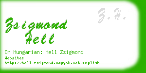 zsigmond hell business card